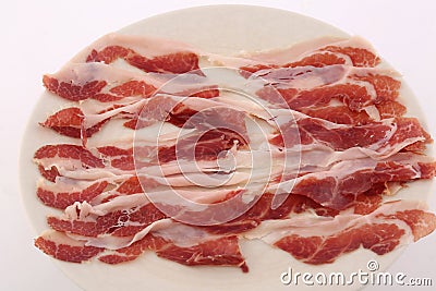 Typical spanish cured ham as gourmet gastronomy Stock Photo