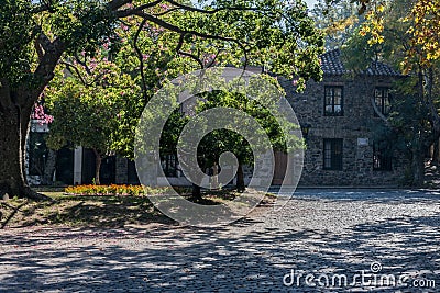 Typical Street Colonia Sacramento Uruguay Stock Photo