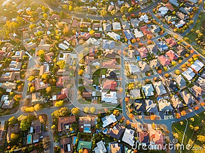 Typical suburb in Australia Stock Photo