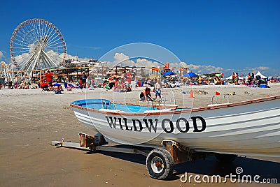 A summerâ€™s day in Wildwood, on the Jersey Shore Editorial Stock Photo