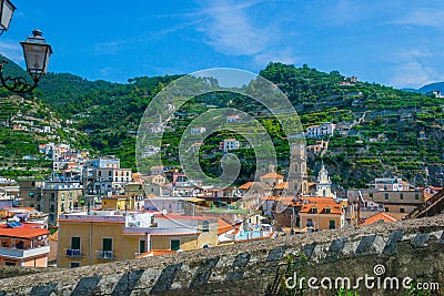 Typical terracing cultivation in costiera amalfitana italy Stock Photo