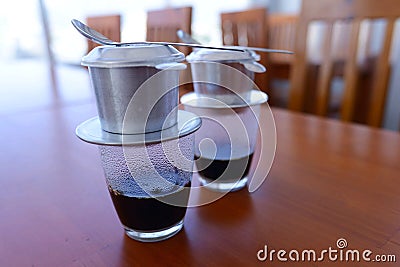 The typical Vietnamese coffee Stock Photo