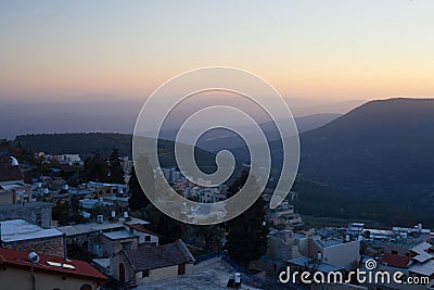 Typical viev in ancient hasid , Ortodox Jewish Safed old city Editorial Stock Photo