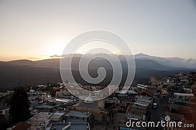 Typical viev in ancient hasid , Ortodox Jewish Safed old city Editorial Stock Photo