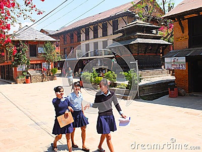 Typical Village, central Nepal Editorial Stock Photo