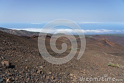 Typical volcanic landscape of Tenerife. Stock Photo