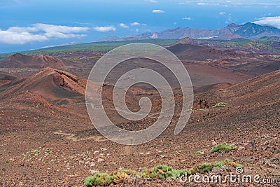 Typical volcanic landscape of Tenerife. Stock Photo