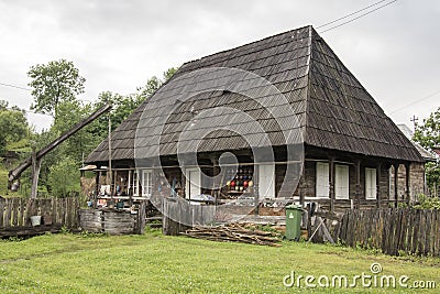 Typical wooden house Editorial Stock Photo