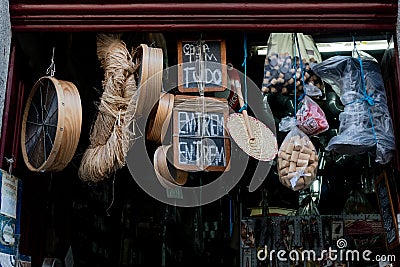 Typicall shop in portugal Stock Photo