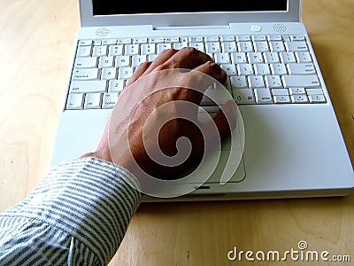 Typing computer Editorial Stock Photo