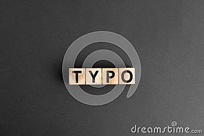 Typo - word from wooden blocks with letters Stock Photo