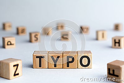 Typo - word from wooden blocks with letters Stock Photo