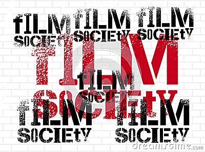 Typographic Graffiti Design for Film Society. Vector illustration. Vector Illustration