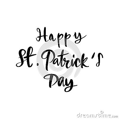 Typographic Saint Patrick`s Day greeting card, Vector illustrati Cartoon Illustration