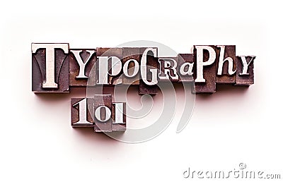 Typography 101 Stock Photo