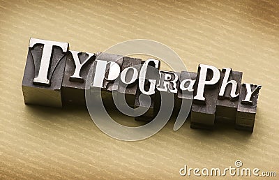 Typography Stock Photo