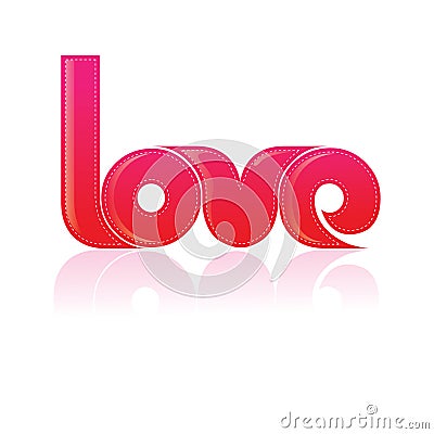 Typography/T-shirt design/ The word Love Stock Photo