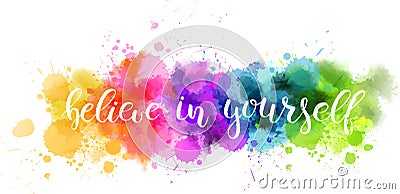 Typography watercolored background Vector Illustration