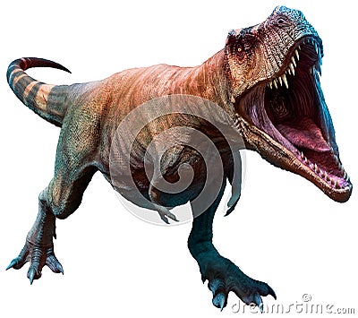 Tyrannosaurus from the Cretaceous era 3D illustration Cartoon Illustration