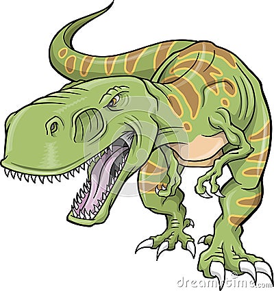 Tyrannosaurus Dinosaur Vector Vector Illustration