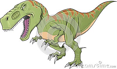 Tyrannosaurus Dinosaur Vector Vector Illustration