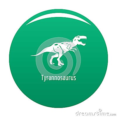 Tyrannosaurus icon green Cartoon Illustration