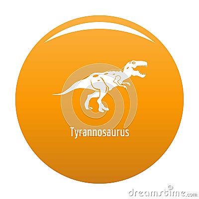 Tyrannosaurus icon orange Cartoon Illustration