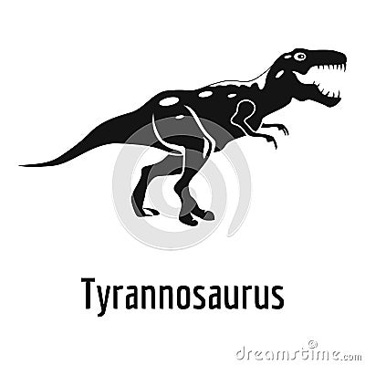 Tyrannosaurus icon, simple style. Cartoon Illustration