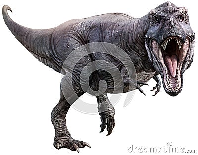 Tyrannosaurus rex roaring 3D illustration Cartoon Illustration