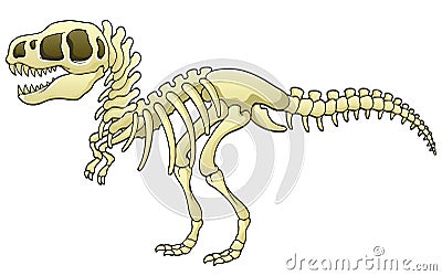 Tyrannosaurus skeleton image Vector Illustration