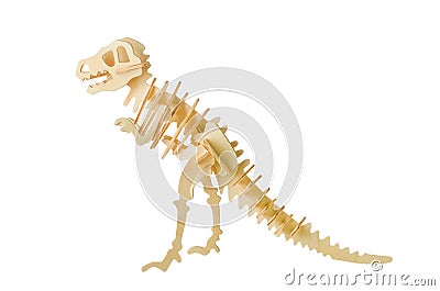 Tyrannosaurus skeleton wooden puzzle toy Stock Photo