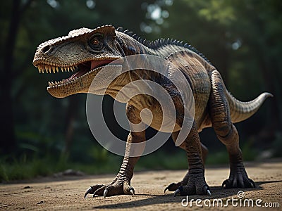 When the tyrannousaurus rex lived in modern times Stock Photo