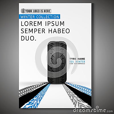 Tyre Poster Image Vector Illustration