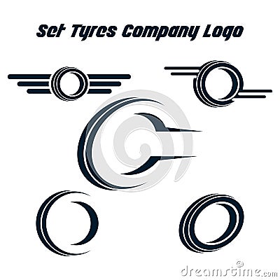 Tyre Shop Logo Design - Tyre Business Branding, tyre logo shop icons, tire icons, car tire simple icons Vector Illustration