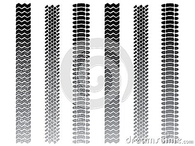 Tyre tracks Vector Illustration