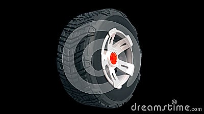 Tyre wheels 3D render Stock Photo