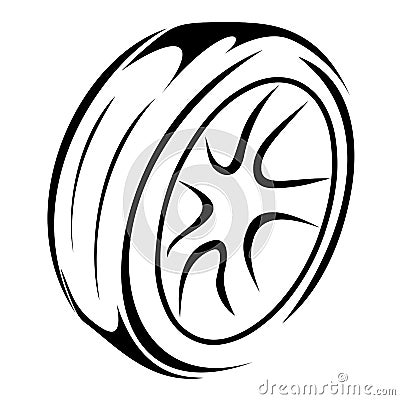 Tyre wheels sketch Vector Illustration