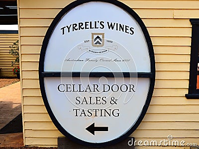 Tyrell`s Winery Cellar Door, Australia Editorial Stock Photo