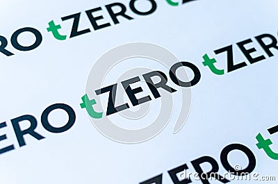 TZero Crypto app logos on the brochure macro photo. Editorial photo illustrative for news on a crypto wallet Editorial Stock Photo