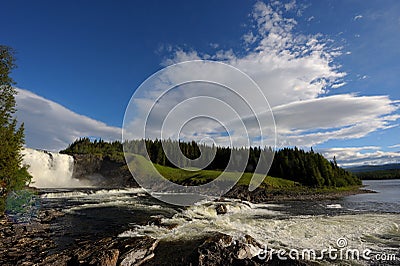 Waterfall in sweden Stock Photo