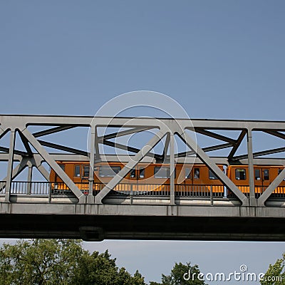 U-bahn train Stock Photo