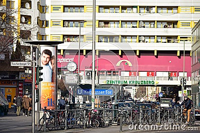 U bahn train station at Kottbusser tor in Kreuzberg Berlin Germany Editorial Stock Photo