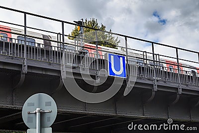 U-bahn viaduct Stock Photo