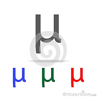 u letter icon. Elements in multi colored icons for mobile concept and web apps. Icons for website design and development, app deve Stock Photo
