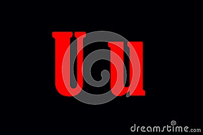 `u` letter`s illustration Stock Photo