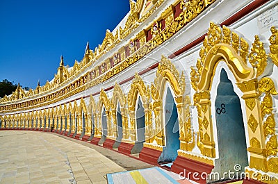 U Min Thonze Pagoda Stock Photo