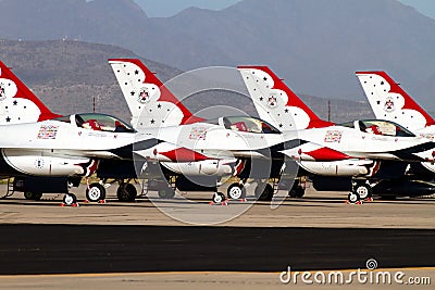 U.S. Air Force Air Show Thunderbirds Editorial Stock Photo