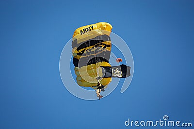 U.S. Army Golden Knight parachute team members in Cleveland, Ohio in Sept. 2009. Editorial Stock Photo