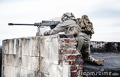 U.S. Army sniper Stock Photo