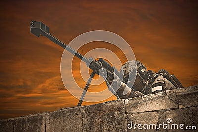 U.S. Army sniper Stock Photo